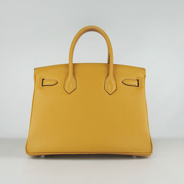 Replica Hermes Birkin 30CM Togo Leather Bag Yellow 6088 On Sale - Click Image to Close